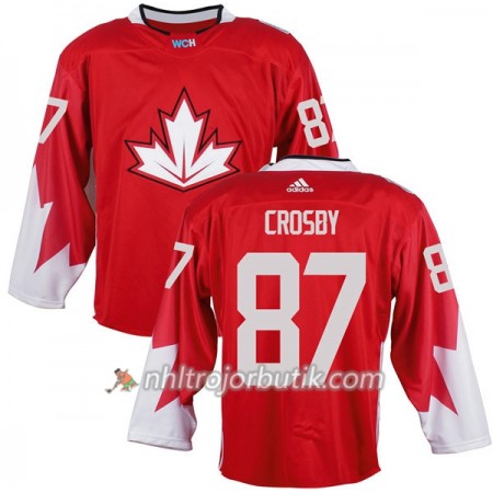 Kanada Tröja Sidney Crosby 87 World Cup 2016 Röd